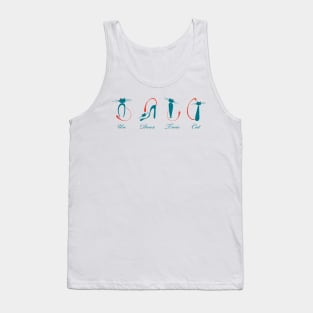 Un Deux Trois Cat Vintage Style Tank Top